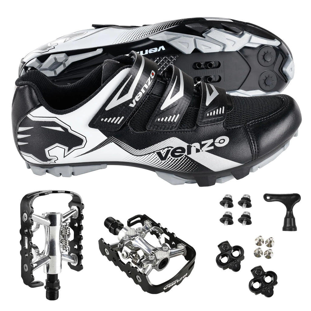 Men's Cycling Shoes With Pedals & Cleats - Size 49 V498121
