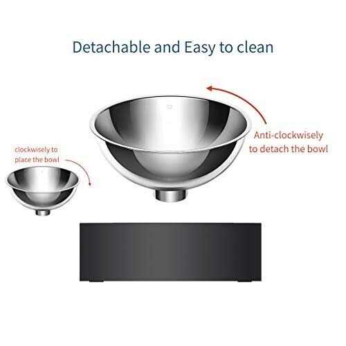 Raised Stainless Steel Dog Cat Food and Water Bowl F5160