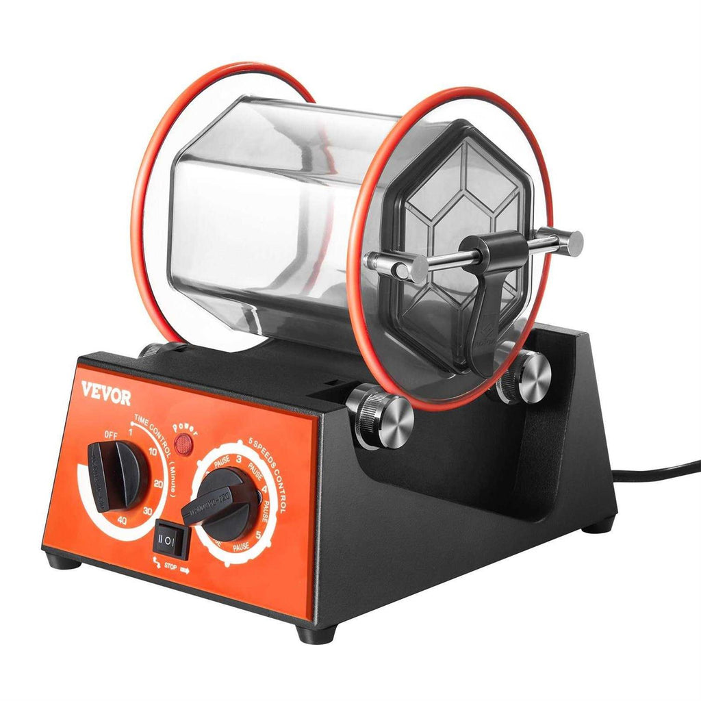 6.6lbs/3kg Capacity Mini Rotary Tumbler Machine with Timer B85980