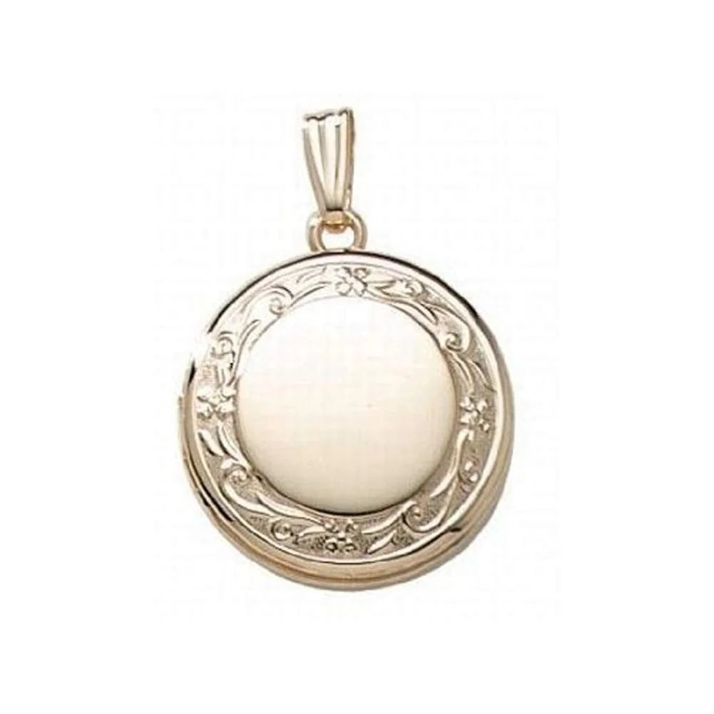 14K Yellow Gold Filled Round Locket Necklace Z864677