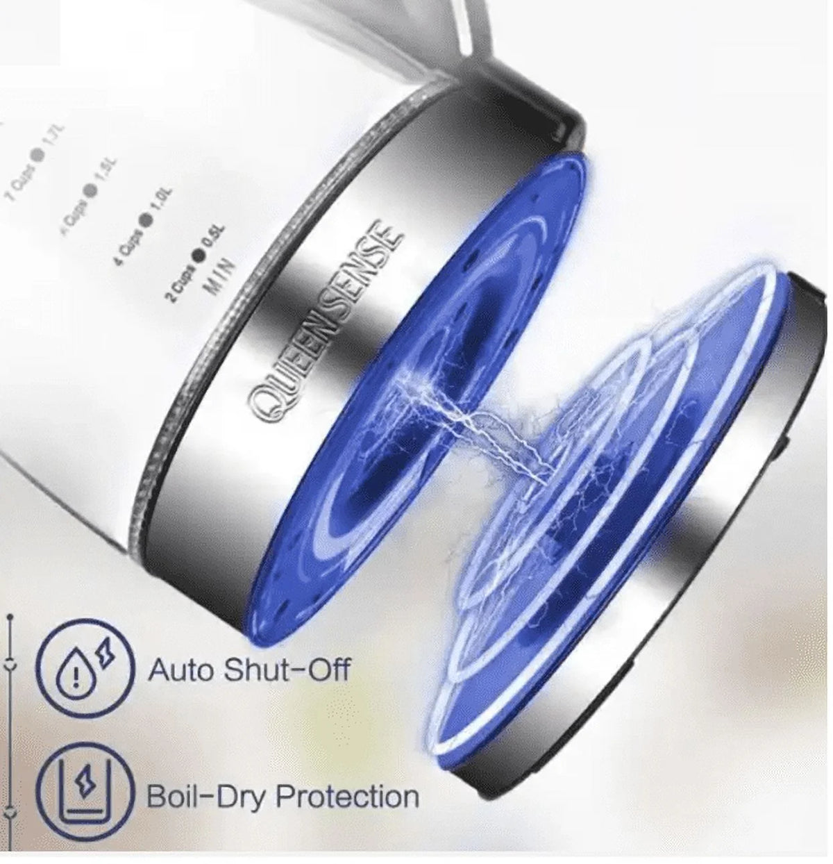 1.7L 360° Rotational Base Electric Glass Kettle Z43263