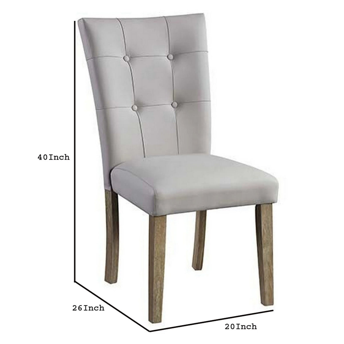 White Oak Set of 2 Side Chair Y766