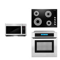 3 Piece Kitchen Appliance Package with Electric Cooktop Microwave and Wall Oven S95310