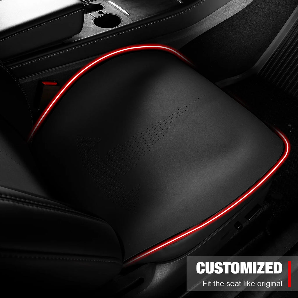 Black Suede Leather Seat Cover Cushion Protectors E564