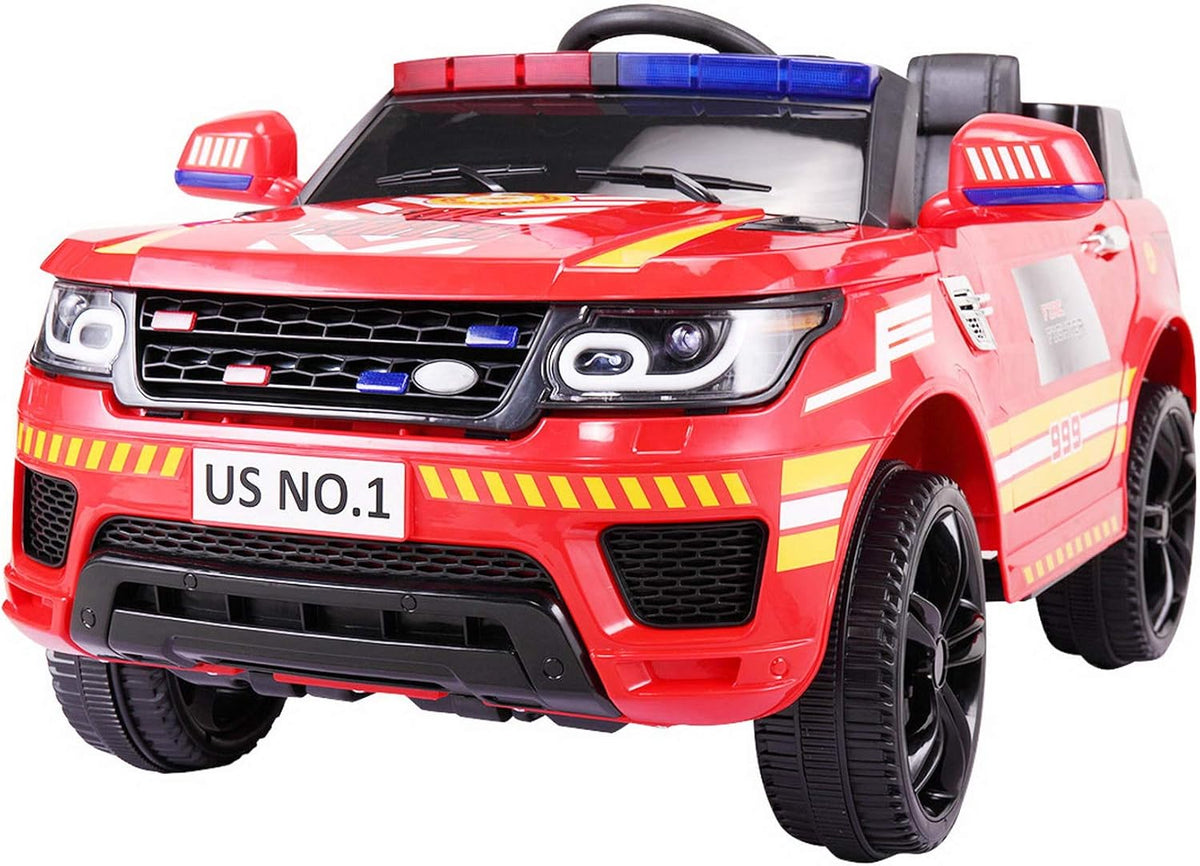 Black 12V Kids Ride On Police Car Electric with Remote Control P7600