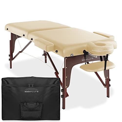 Lightweight Bi-Fold Memory Foam Massage Table with Carrying Case V532286