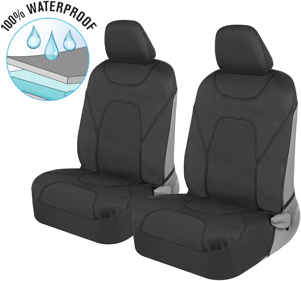Pink Two-Tone Waterproof Neoprene Car Seat Covers Set of 2 G22188