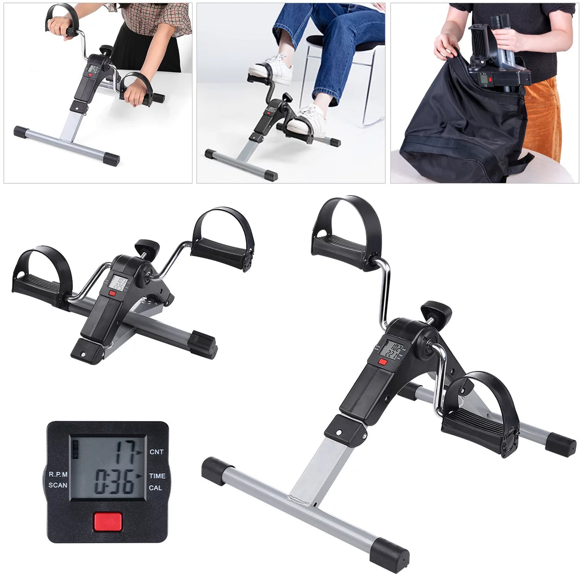 Folding Mini Exercise Bike 240 lbs G42351