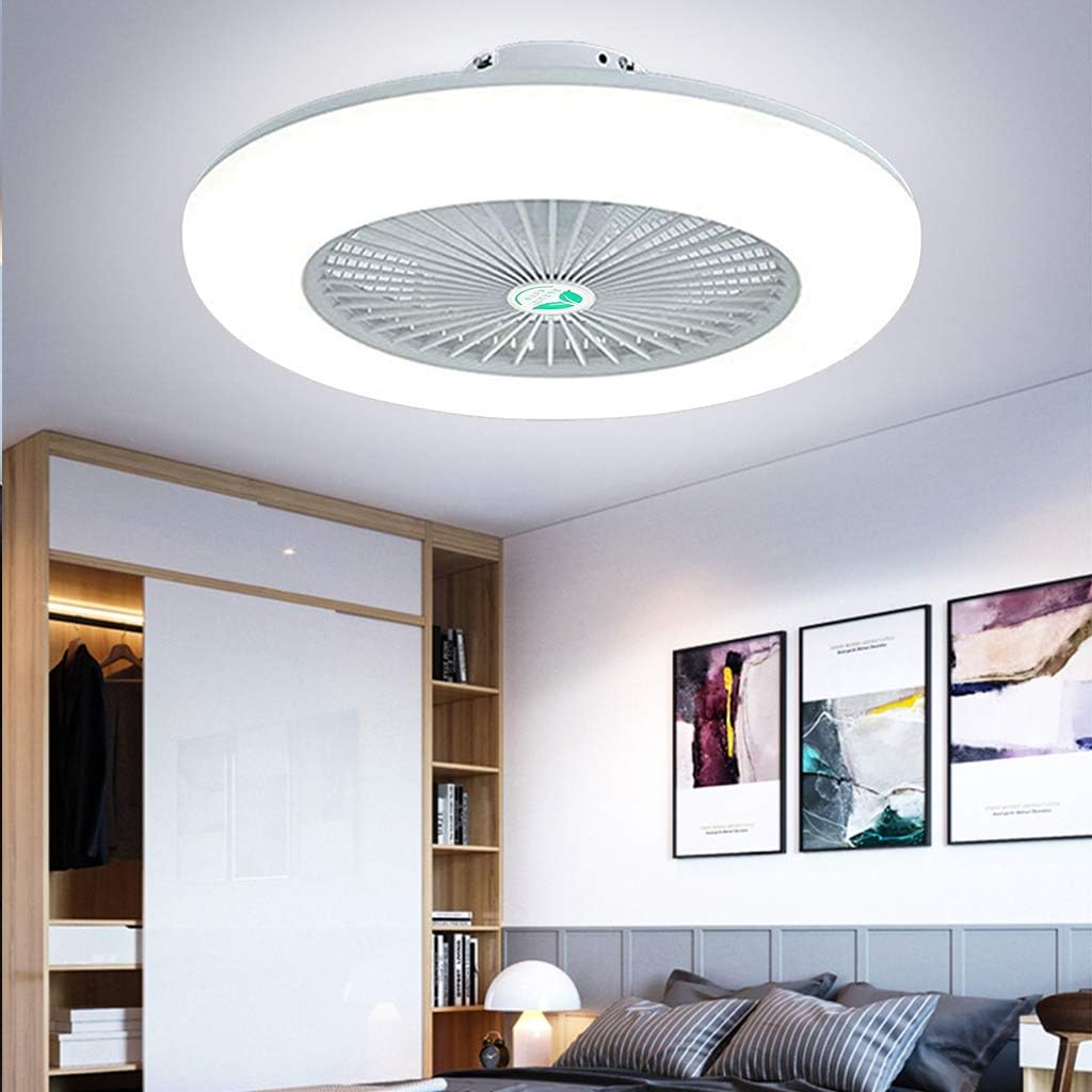White 22 In Enclosed Ceiling Fan With Lights G507966
