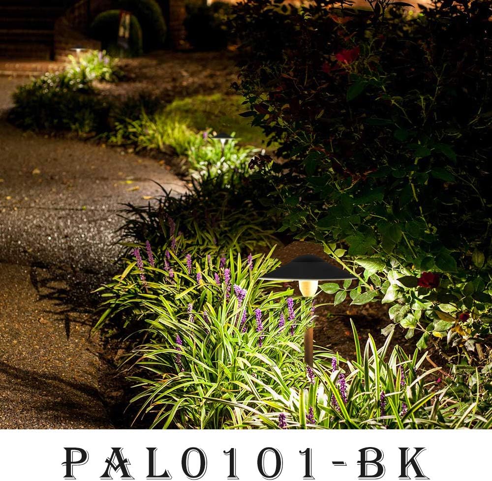 Black Cast-Aluminum Outdoor Path Light 8PK N780