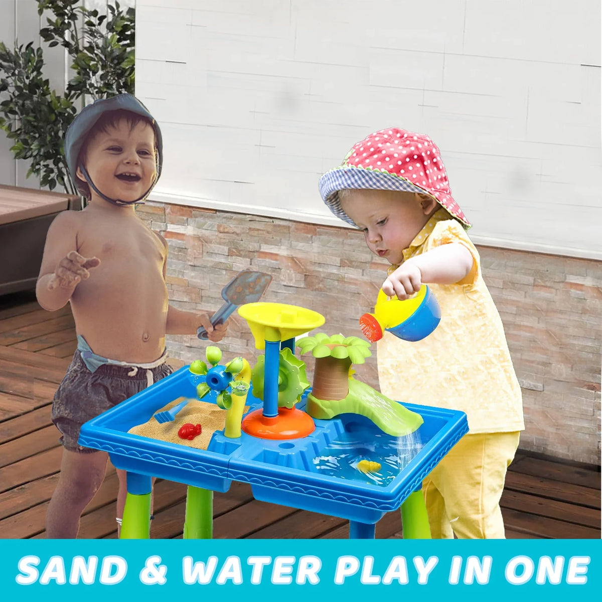 Water Tables for Toddlers Outdoor Sand Toys 38Pcs Set D580