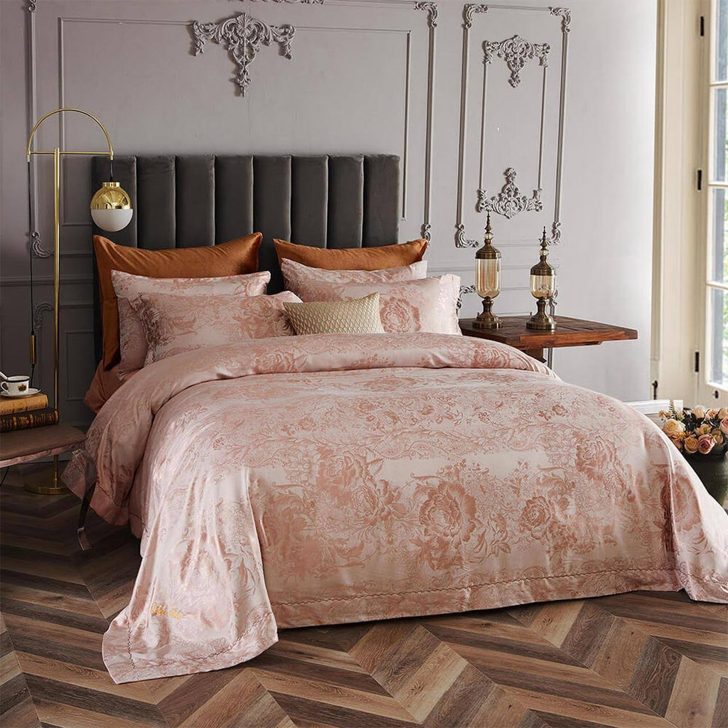 Queen Size 6 Piece Jacquard Bedding Duvet Cover Set H212