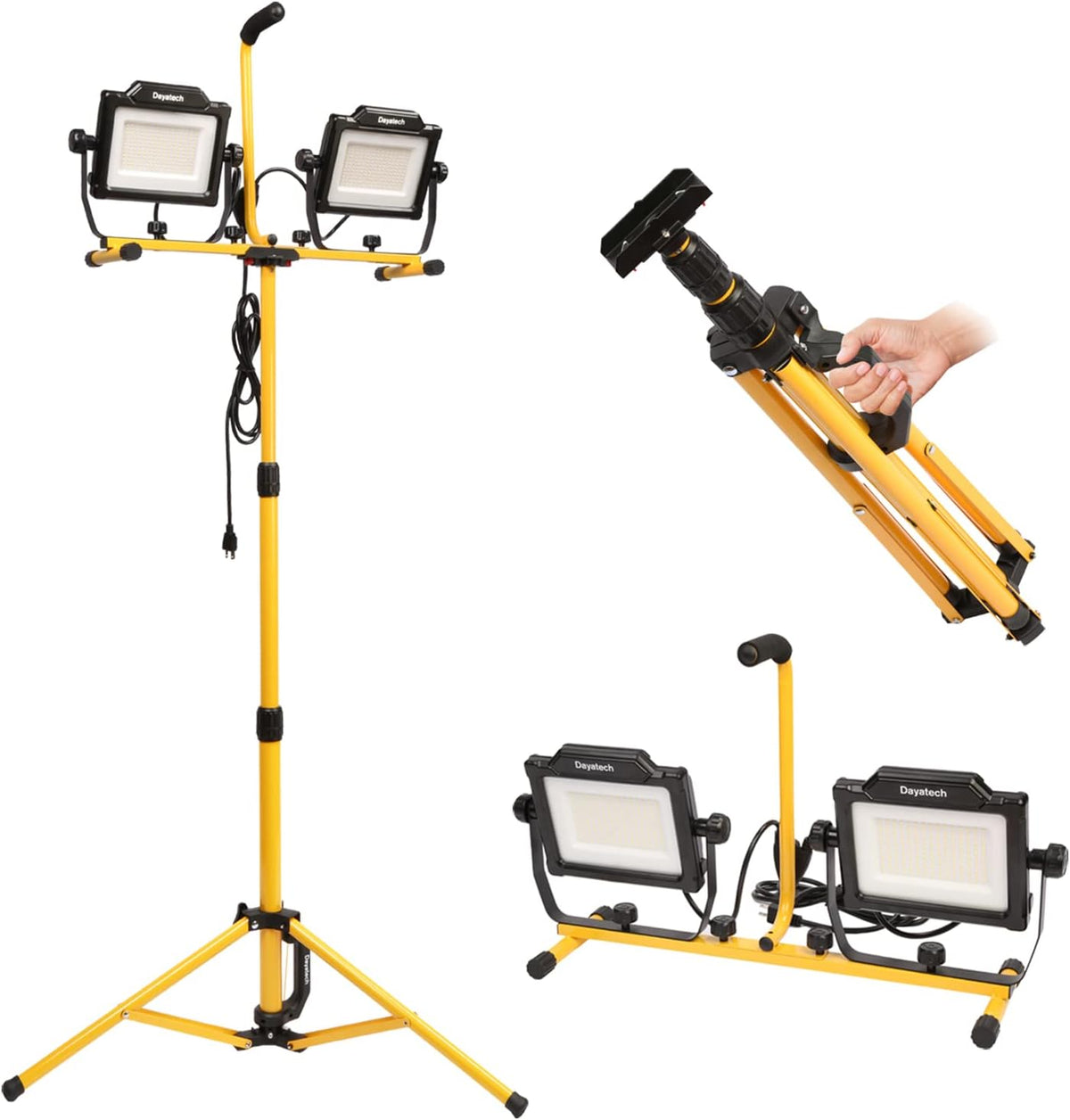 180W 20000 Lumen Dual-Head LED Work Light with Tripod Stand A764