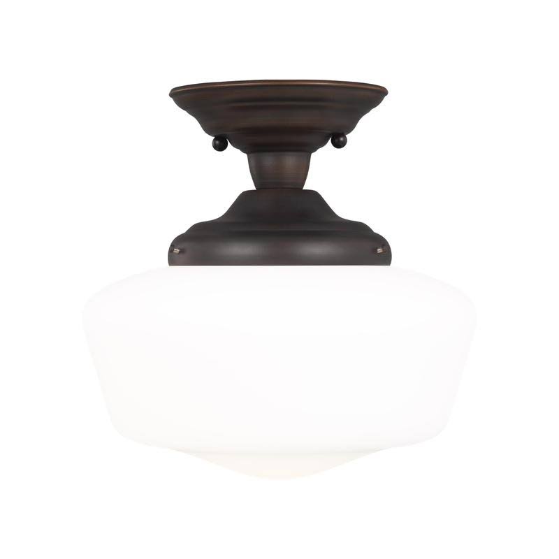 Brushed Nickel Semi Flush Mount Light G5819