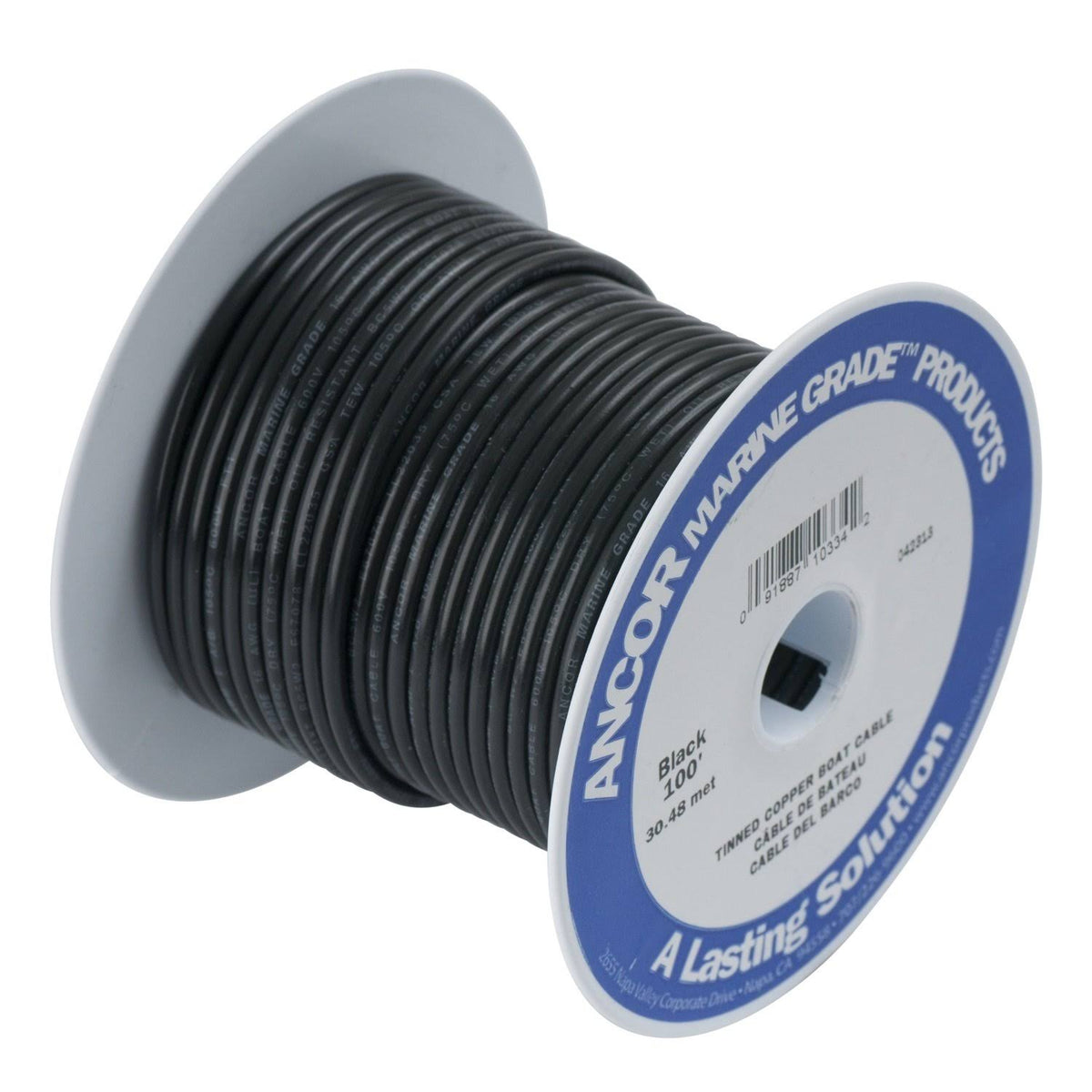 1/0 AWG Tinned Copper Battery Cable 25' Black R98166