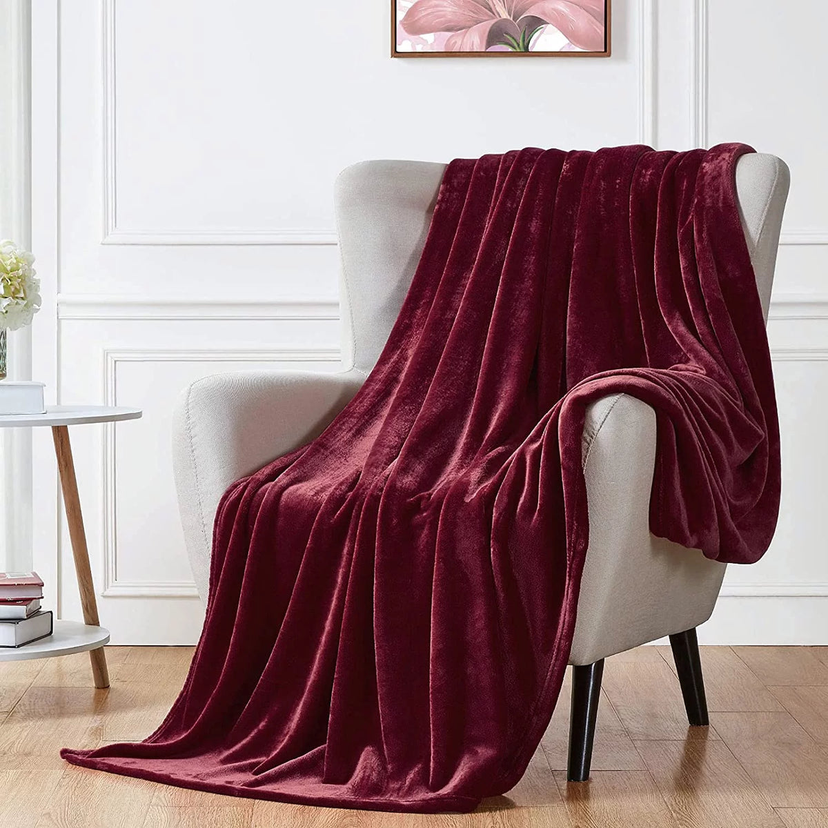 Ultra Soft Microplush Fleece Throw Blanket, 50 x 60, Orange, Machine Washable O75487