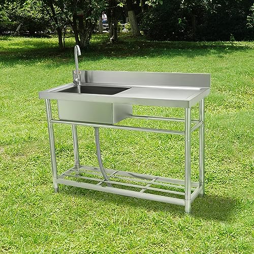 Stainless Steel 1 Compartment Utility Sink with Faucet R1872