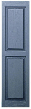 Blue Raised Panel Vinyl Exterior Shutters 2-Pack L914