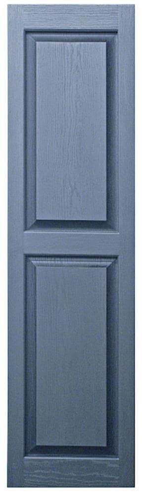 Blue Raised Panel Vinyl Exterior Shutters 2-Pack L914