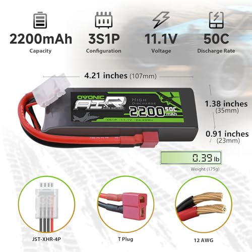 3S 2200mAh 11.1V 50C Lipo Battery with Dean-Style T Connector H1943