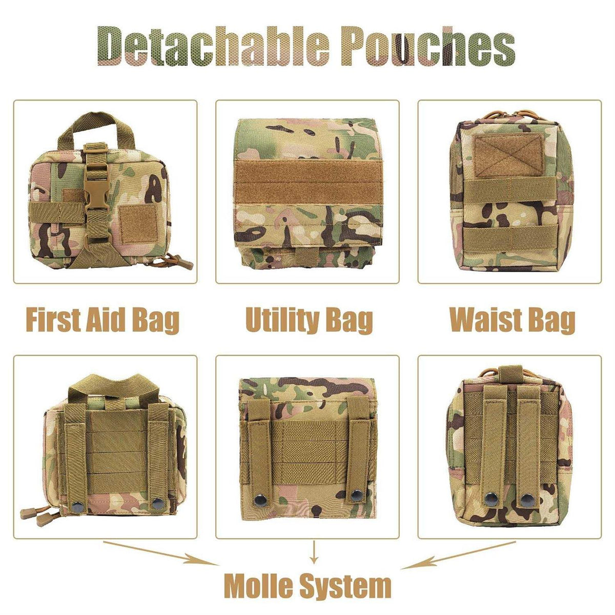 Tactical Dog Harness with Pouches K63704