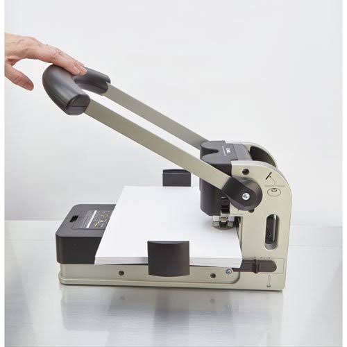Extra Heavy-Duty Two-Hole Punch, 300 Sheets, Gray Q698