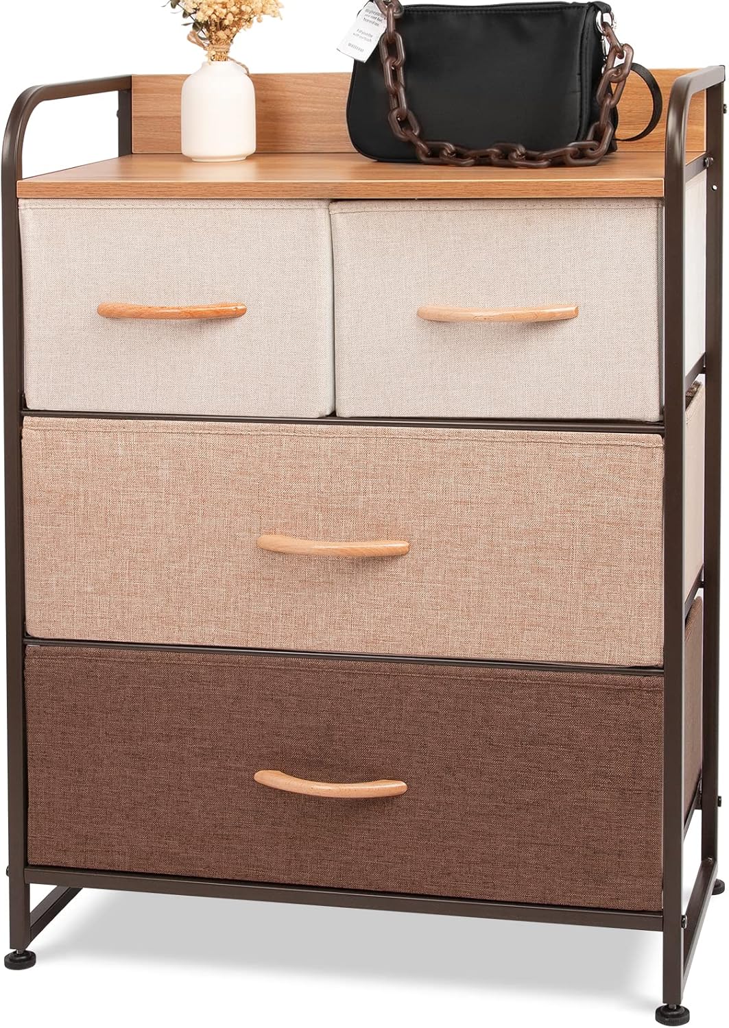 Fabric 7 Drawer Dresser Storage Tower with Steel Frame Z1287