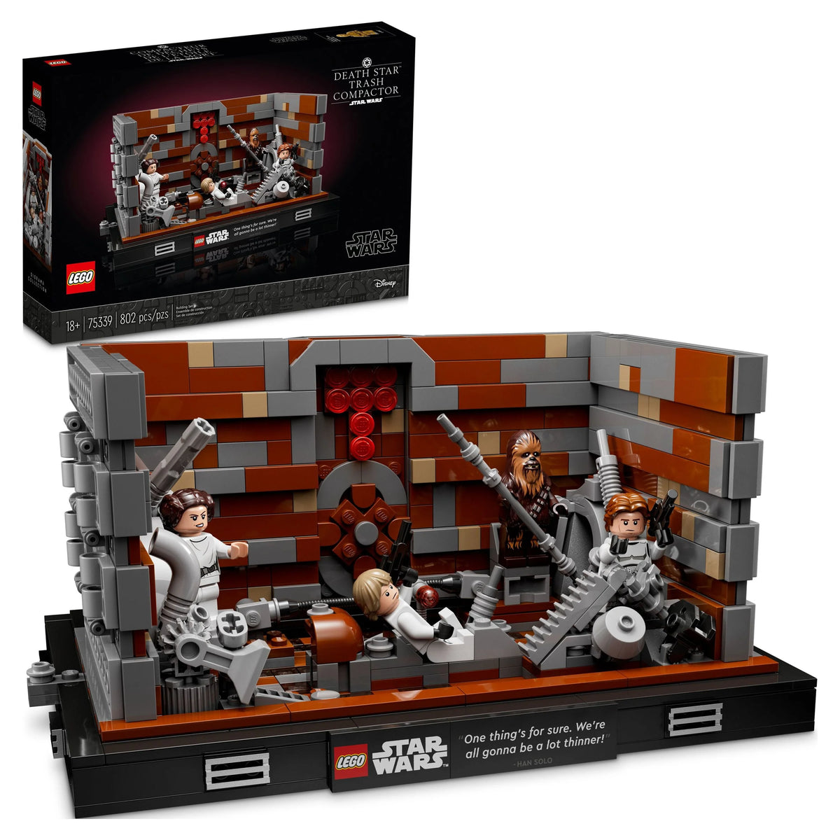 LEGO Star Wars Death Star Trash Compactor Diorama 75339 Building Set with 6 Figures X790