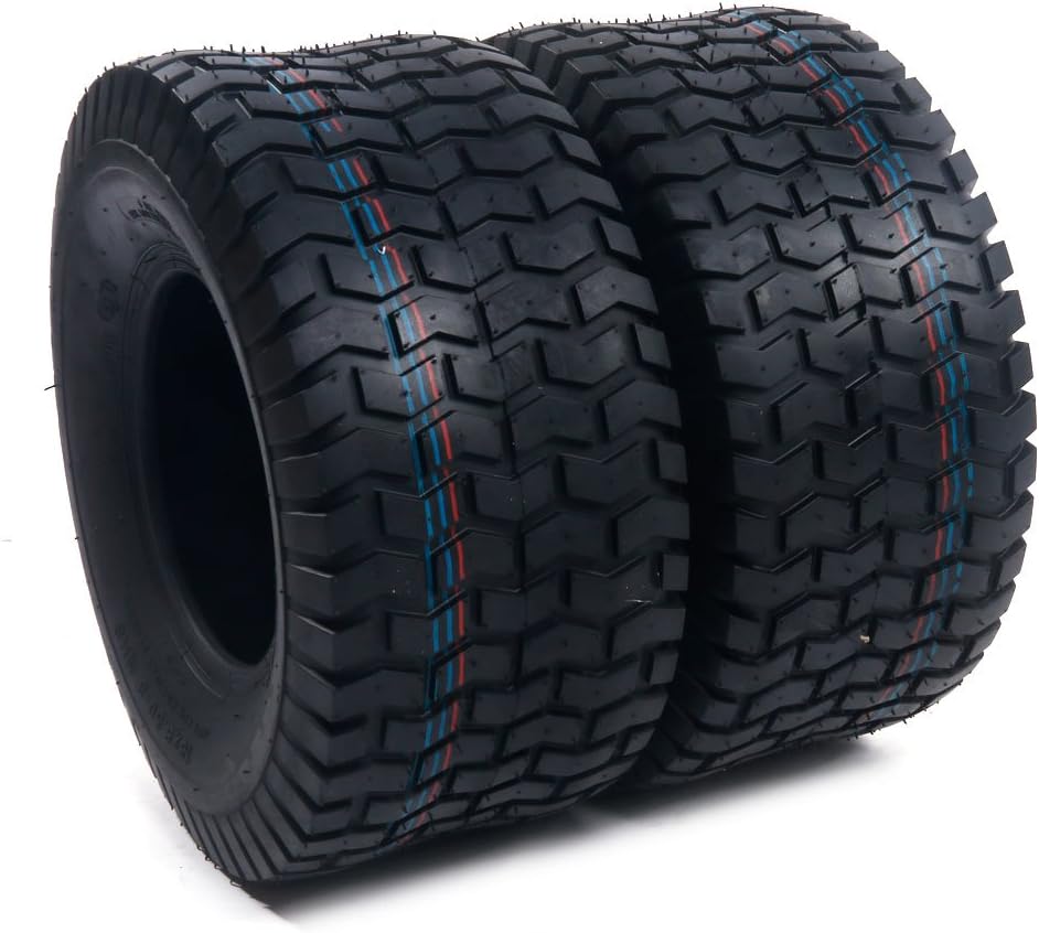 2Pcs 15x6.00-6 4PLY Turf Lawn Mower Go Kart Tires Q3328