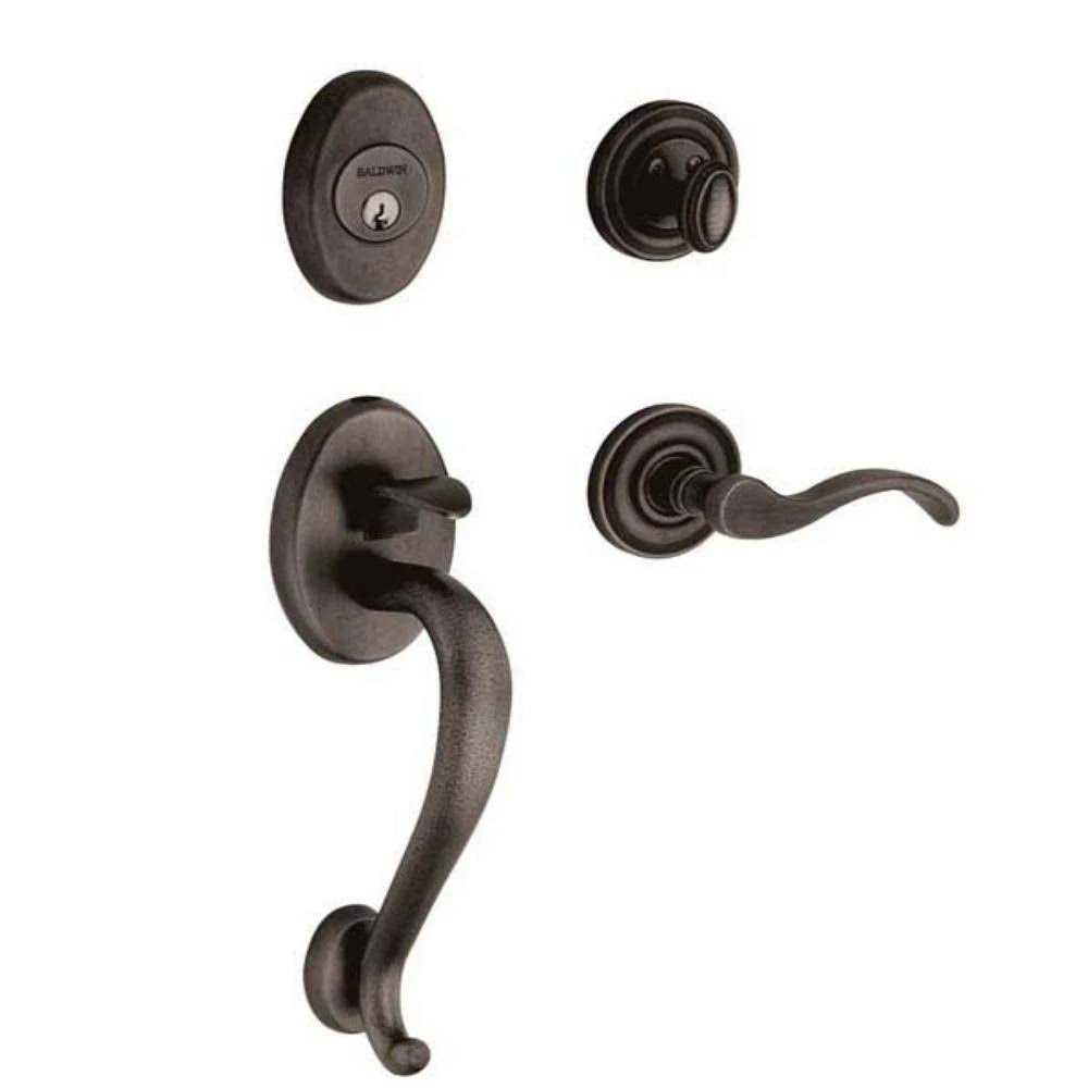 Distressed Oil-Rubbed Bronze Handleset with Classic Knob V759278