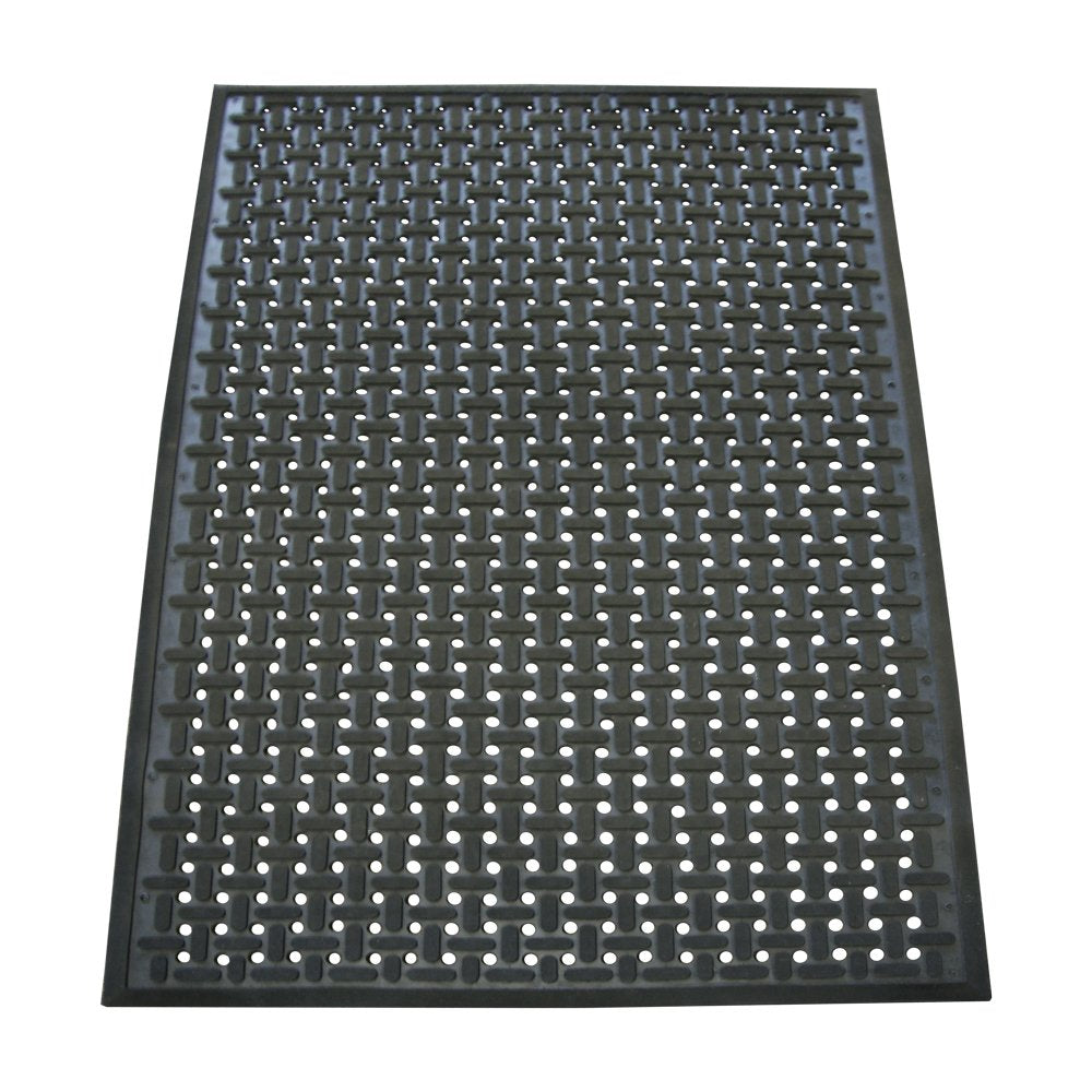 Anti-Slip Grease Proof Kitchen Mat, 3/8 x 36 x 60, Black Z12436