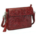 Tooled Cowhide Concealed Carry Handbag J113604