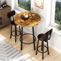 3 Pieces Faux Marble Top Dining Set D848