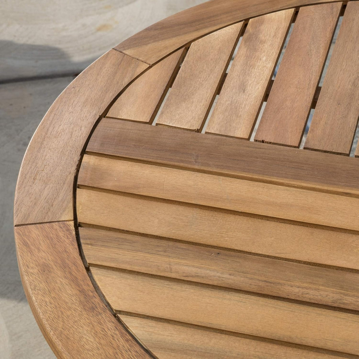 Round Accent Table Teak Finish K995