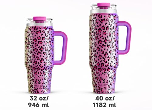 32 oz Insulated Stainless Steel Tumbler with Handle and Lid H48599