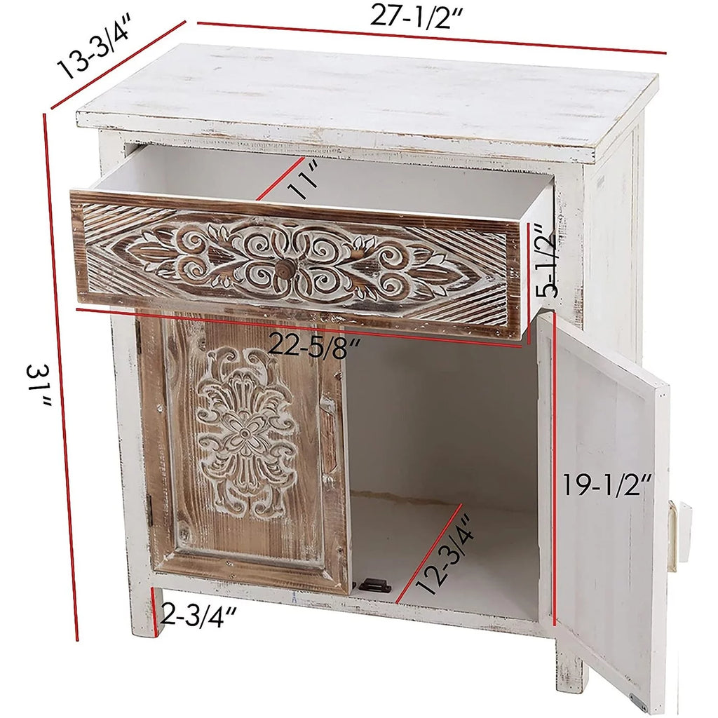 Wood Cabinet with 1 Drawer and 2 Doors P636181