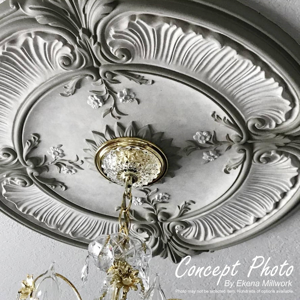 14 3/4x22OD x 1 3/4x22P Traditional Ceiling Medallion G30231