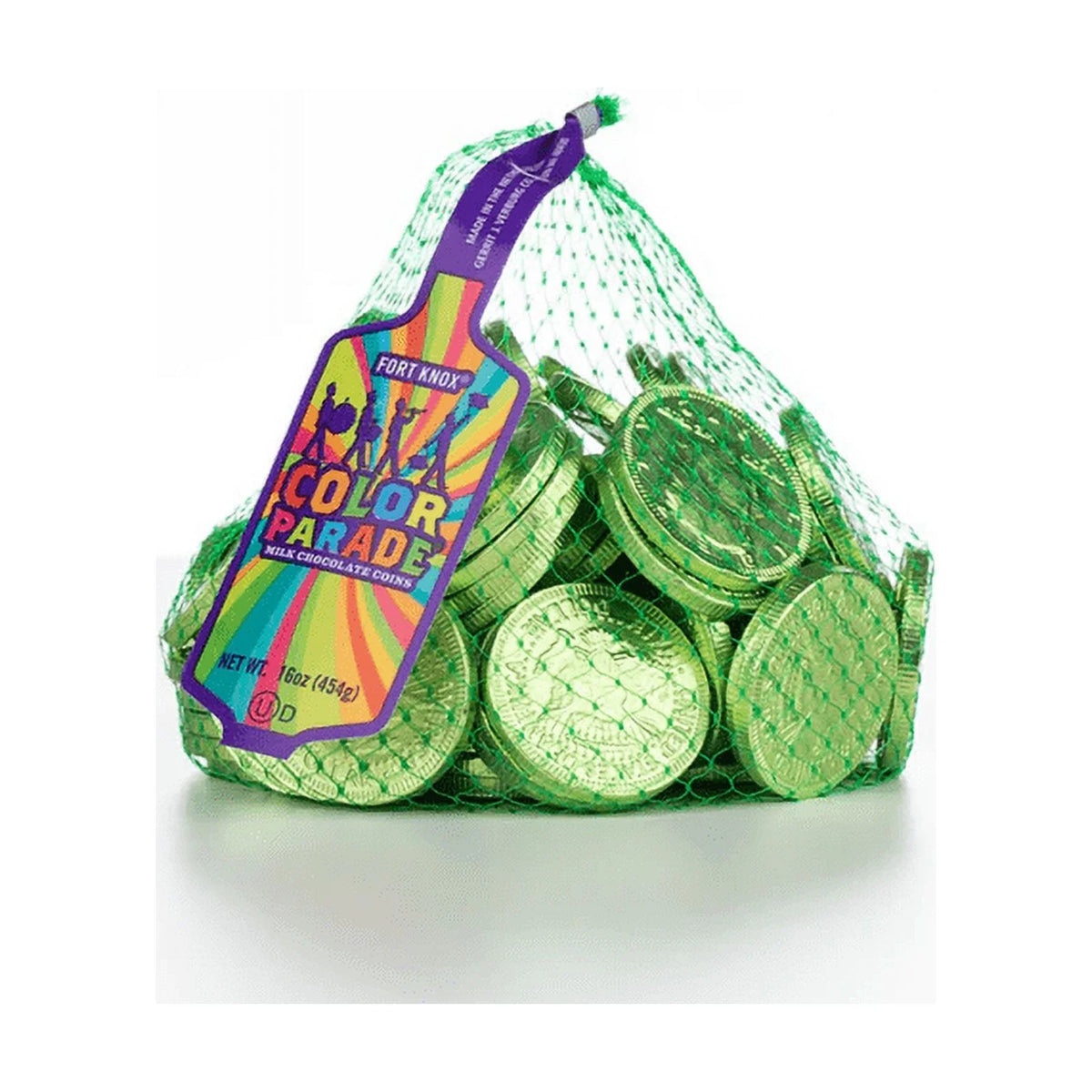 Milk Chocolate Coins Light Green Foil 1 lb L234
