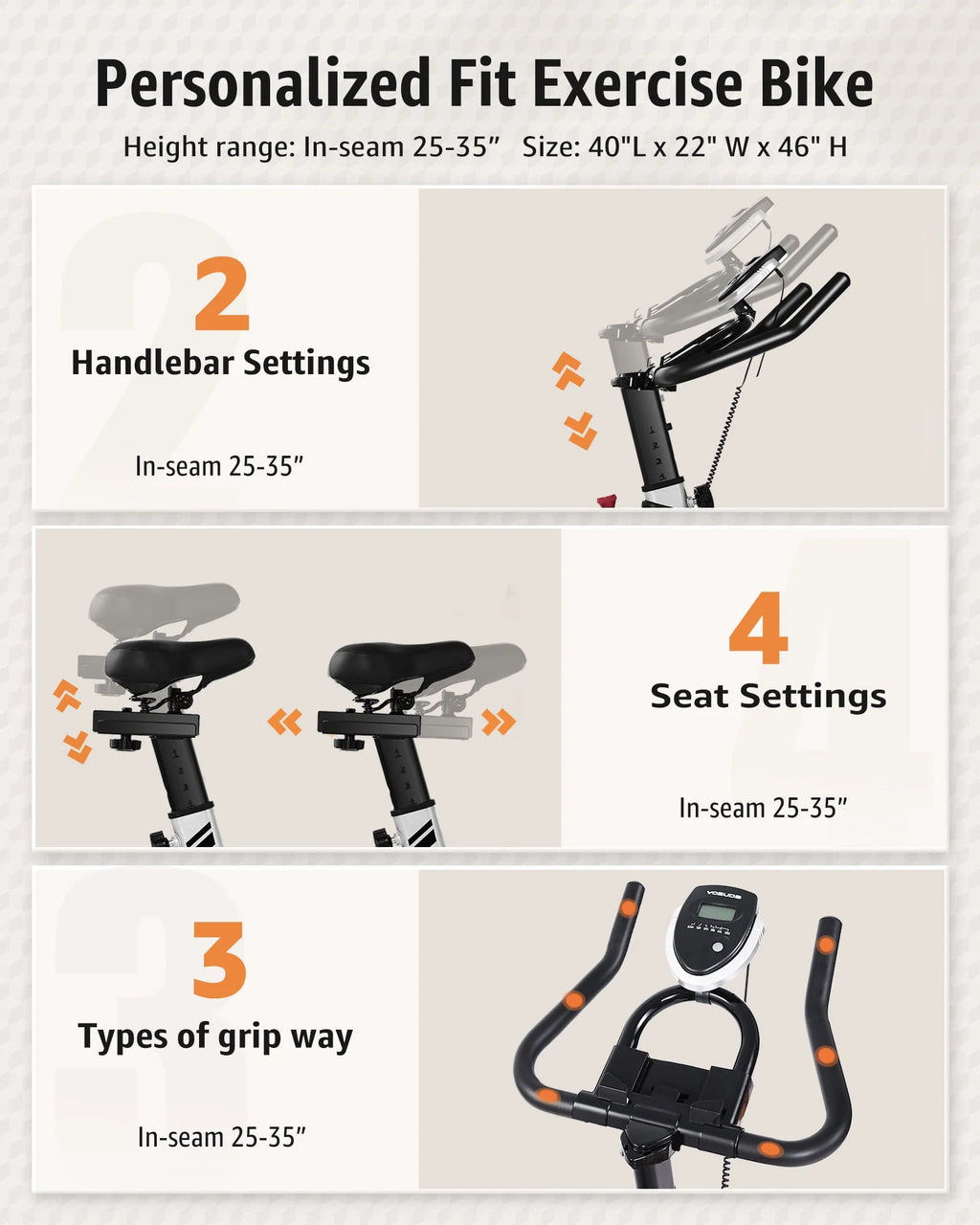 Indoor Cycling Bike Stationary Bike 270lb Max Weight P158
