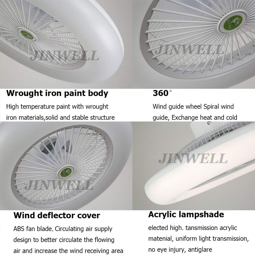 White 22 In Enclosed Ceiling Fan With Lights G507966
