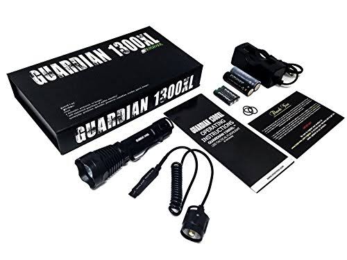 Rechargeable Tactical LED Flashlight with Remote Pressure Switch W771389