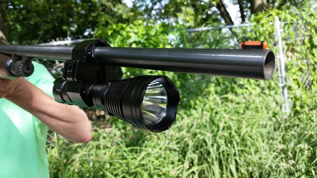 Rechargeable Tactical LED Flashlight with Remote Pressure Switch W771389