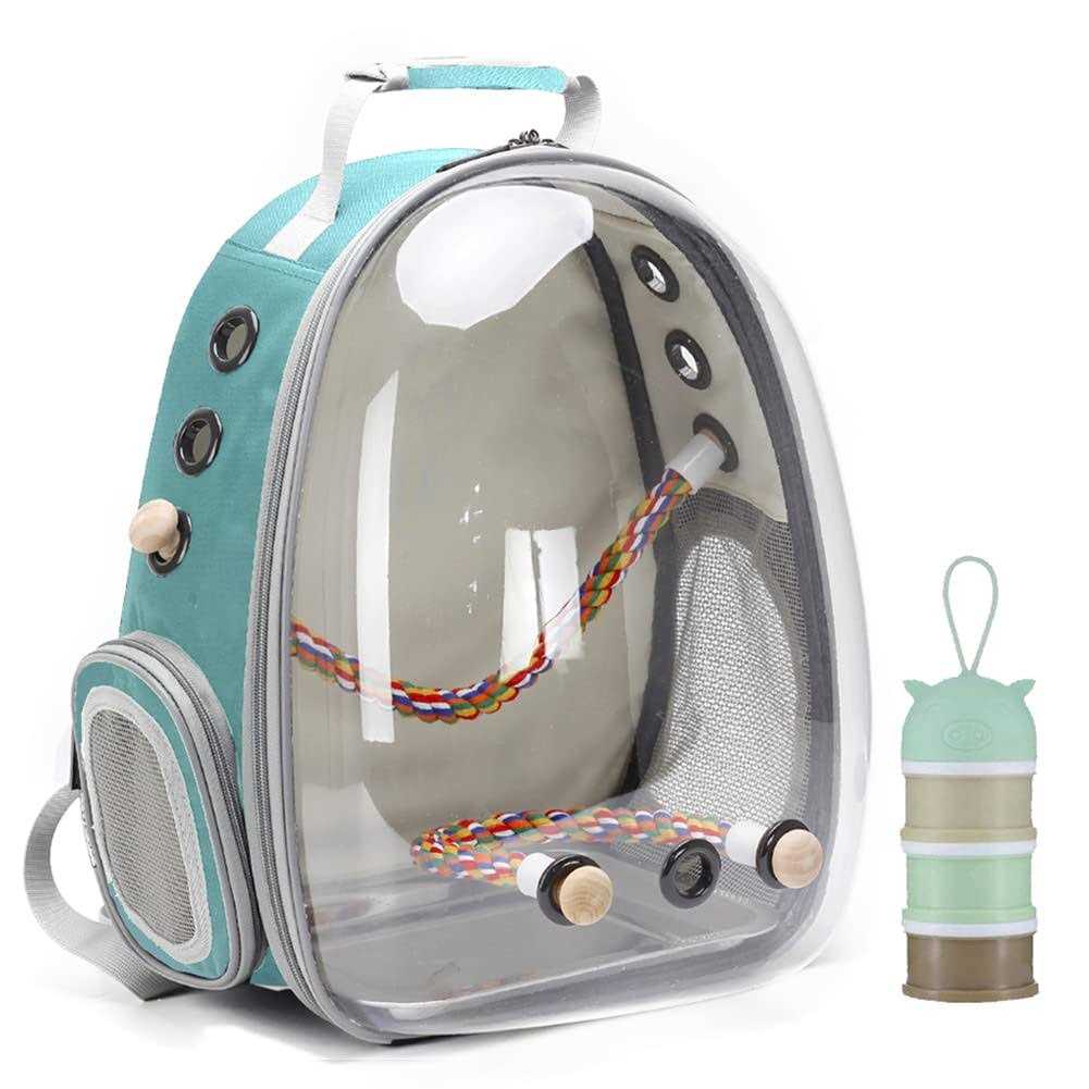 Bird Carrier Backpack with Stainless Steel Tray and Standing Perch R482