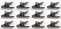 Black Oxygen Tube Clips D357