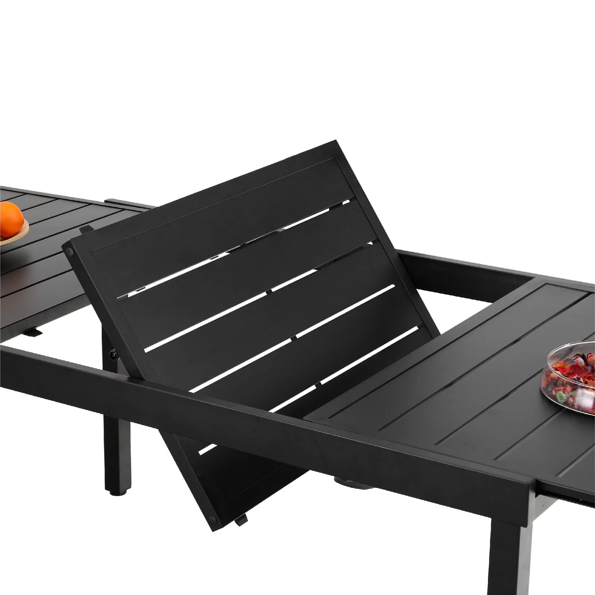 7 Pieces Outdoor Patio Dining Set with 6 Textilene Chairs and Extendable Dining Table Z355