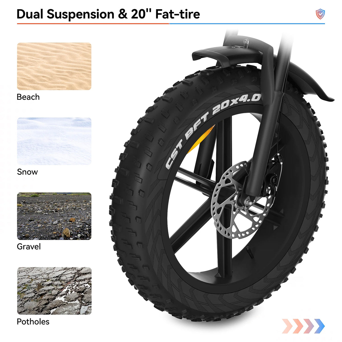 20" Fat Tire 7 Speed Electric Bike Z8533