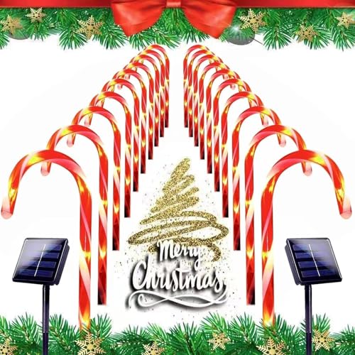 20 Pack Solar Candy Cane Lights R88824