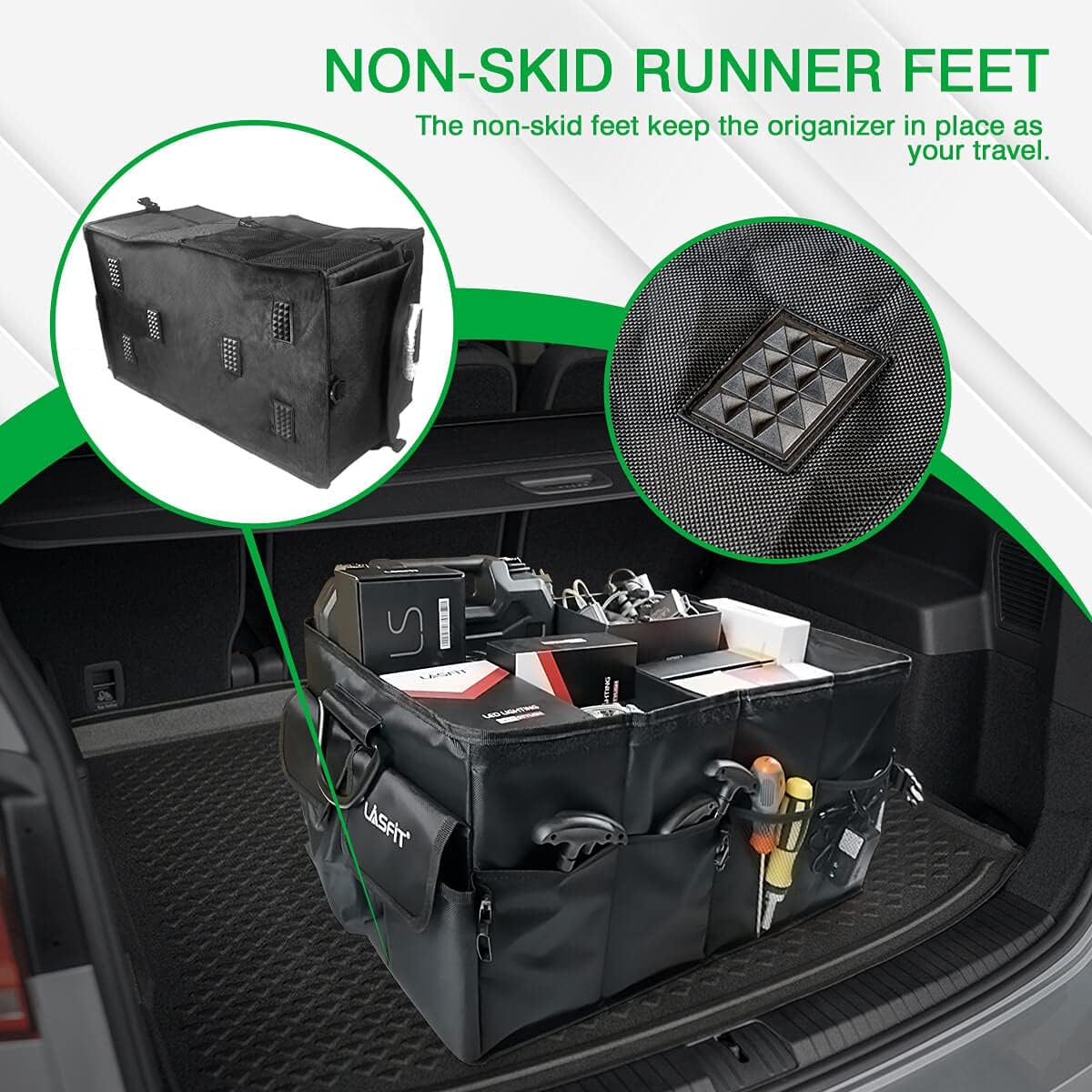 Collapsible Multi-Compartment Car Organizer Z561531