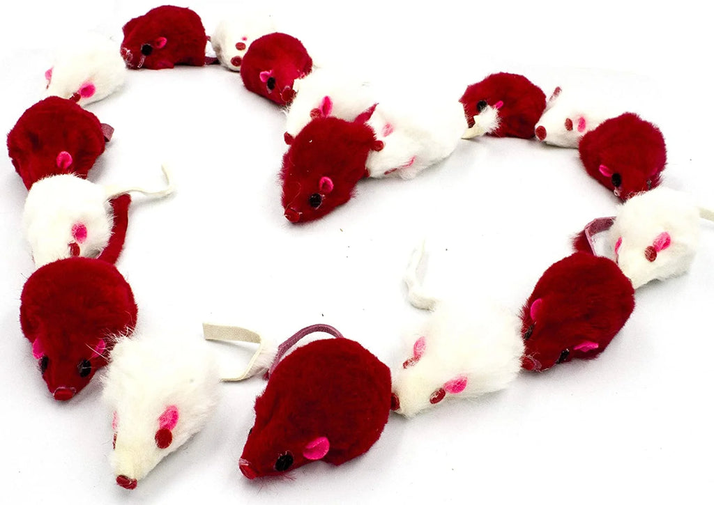 20 Catnip Cat Mice Toys with Rattle Sound Y7005