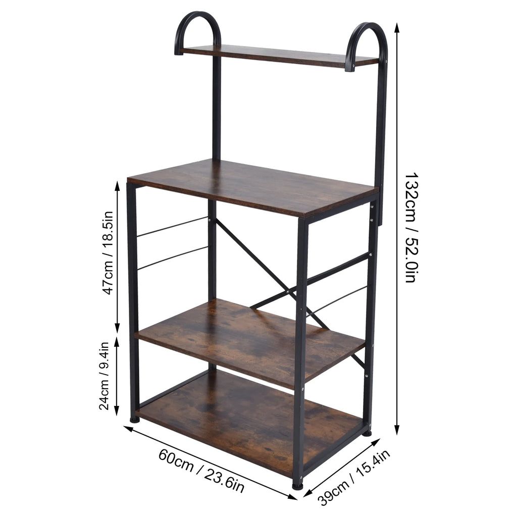 Microwave Storage Stand with Wheels Utility Shelf N4158